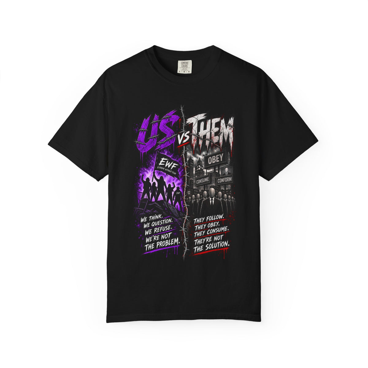 T-Shirt — "Us vs Them" Protest Graphic Tee